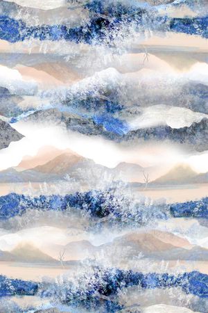 自然景观印花华亿平台图片