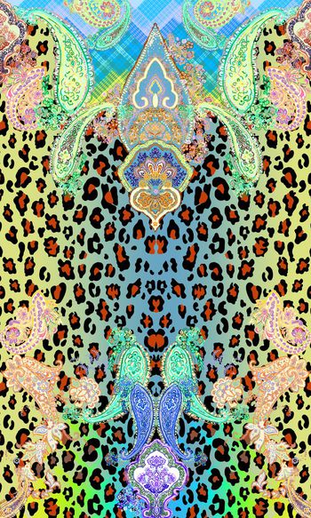 538584-原创佩滋利涡旋 火腿纹豹纹服装定位