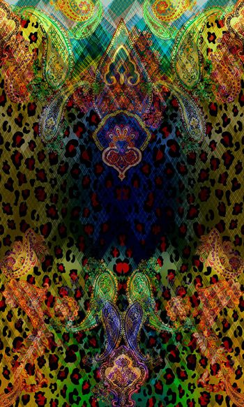 538585-原创佩滋利涡旋 火腿纹豹纹服装定位