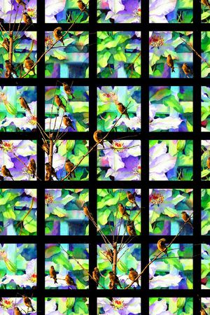 鸟儿印花华亿平台图片