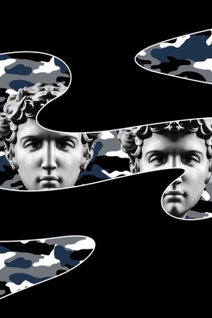 大卫石膏头像印花华亿平台图片