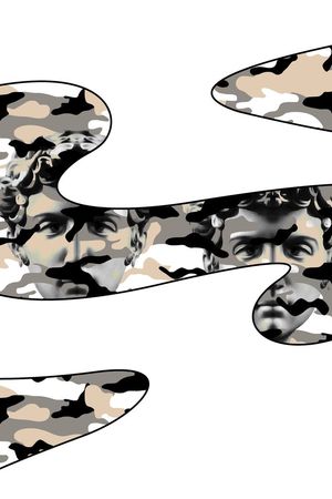 大卫石膏头像印花华亿平台图片