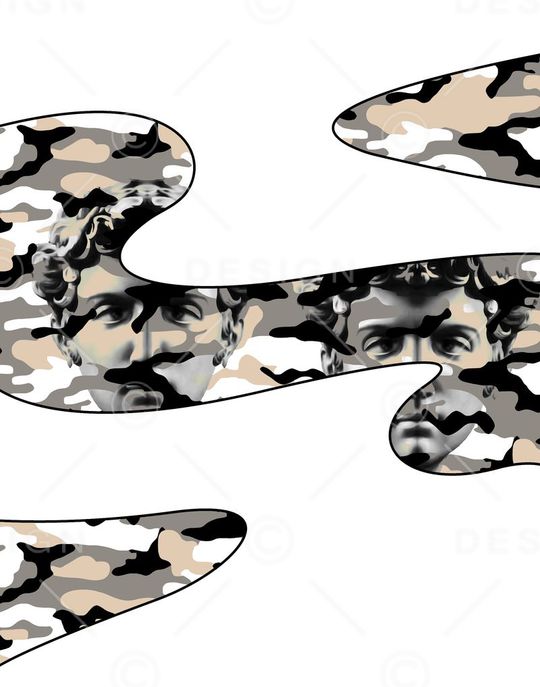 大卫石膏头像印花华亿平台图片