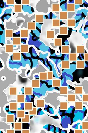 抽象几何印花华亿平台图片