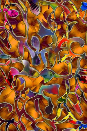 几何拼贴印花华亿平台图片