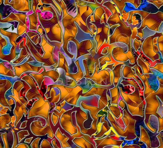 几何拼贴印花华亿平台图片