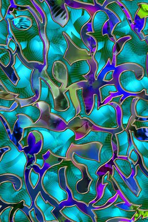 几何拼贴印花华亿平台图片