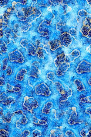 蓝色印花华亿平台图片