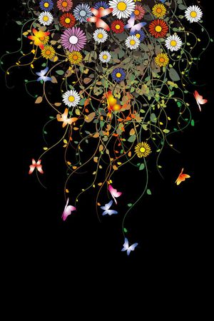 草木藤蔓印花华亿平台图片