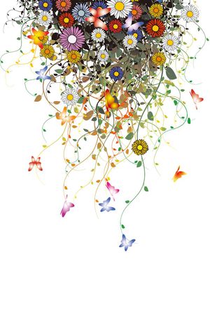 草木藤蔓印花华亿平台图片