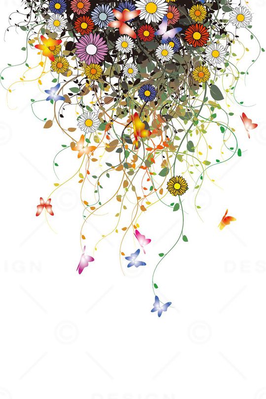 草木藤蔓印花华亿平台图片