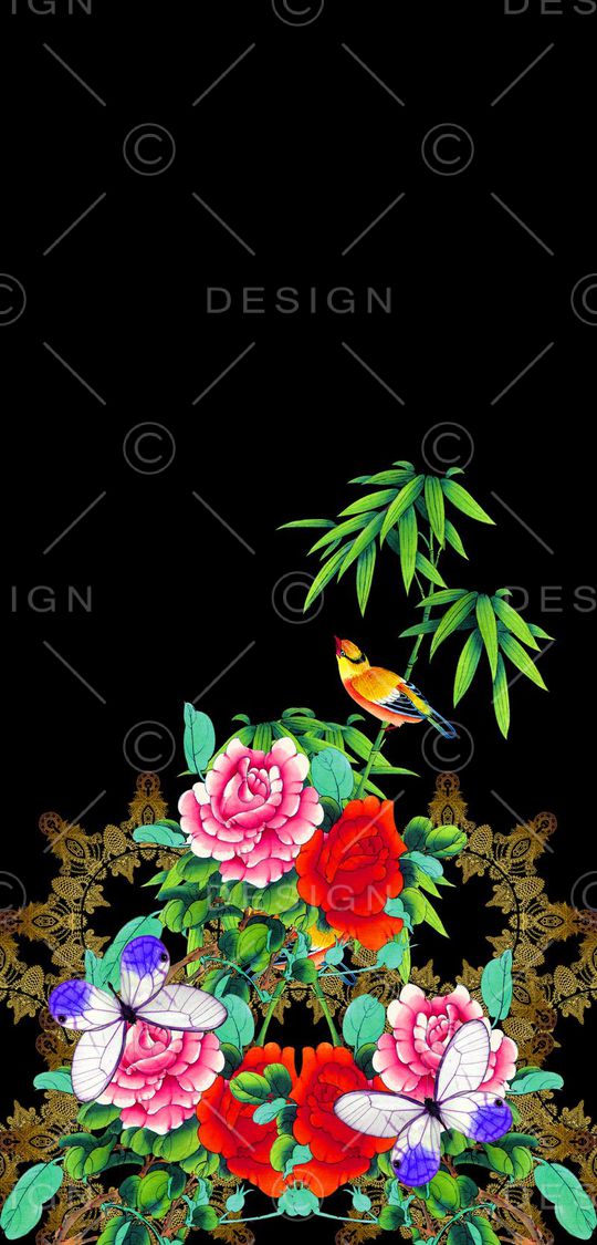 中国风印花华亿平台图片