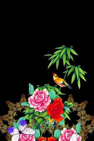 中国风印花华亿平台图片