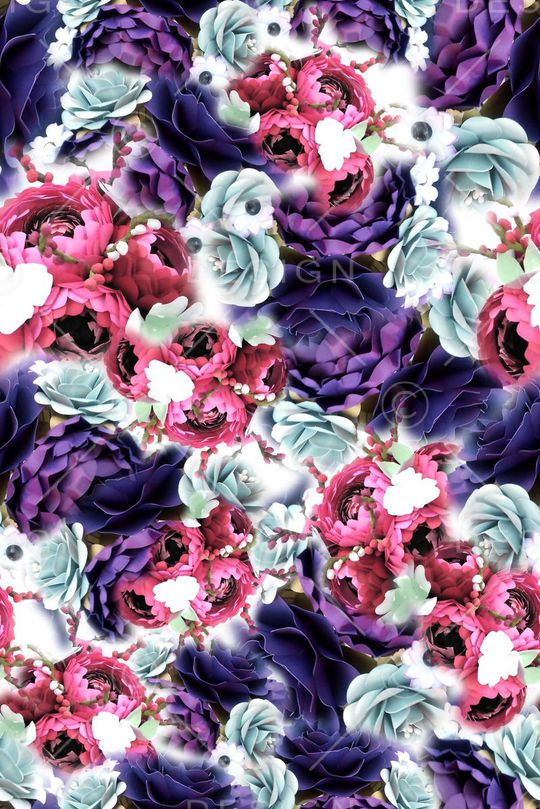 花卉印花华亿平台图片