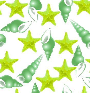 538939-热带海洋风 海星田螺贝壳