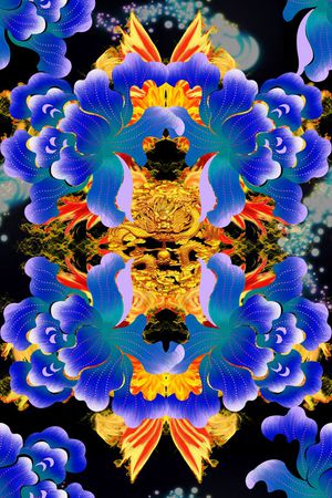 中国风印花华亿平台图片