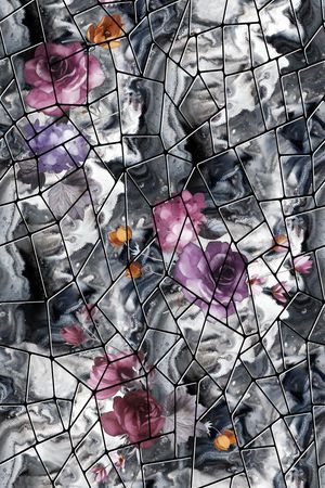 黑线条印花华亿平台图片