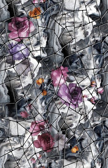 538997-矿石纹  黑线条  花卉