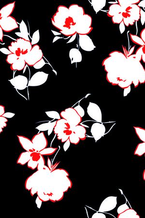 简单花卉印花华亿平台图片