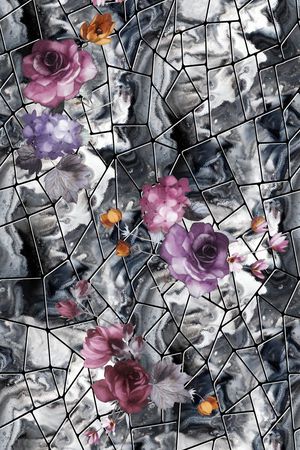 黑线条印花华亿平台图片