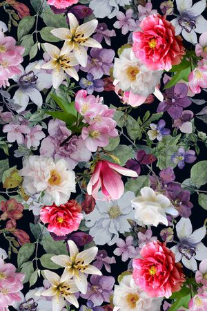 白色花瓣印花华亿平台图片