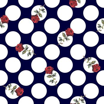 波点大牌玫瑰花 女装 衬衣 连衣裙 雪纺 印花 几何 碎花 小碎花 大花 方块 衬衫印花 简单 时尚 大牌 潮流印花 女装印花 传统印花 T恤印花 波点 圆点印花华亿平台图片