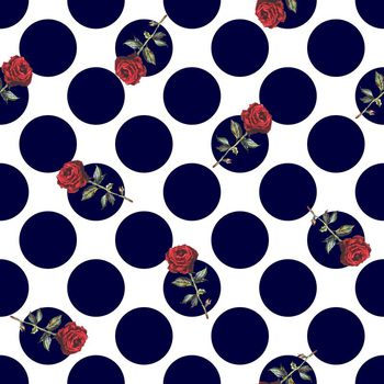 539093-波点大牌玫瑰花 女装 衬衣 连衣裙
