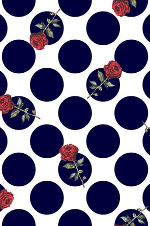 波点大牌玫瑰花 女装 衬衣 连衣裙 雪纺 印花 几何 碎花 小碎花 大花 方块 衬衫印花 简单 时尚 大牌 潮流印花 女装印花 传统印花 T恤印花 波点 圆点印花华亿平台图片