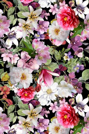 白色花瓣印花华亿平台图片