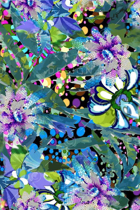 树叶印花华亿平台图片