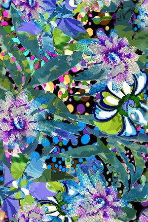 树叶印花华亿平台图片