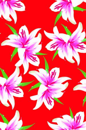 百合花印花华亿平台图片