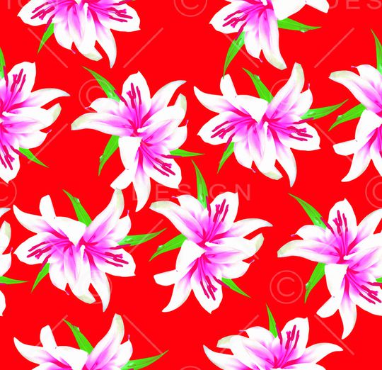 百合花印花华亿平台图片