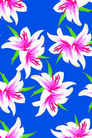 百合花印花华亿平台图片