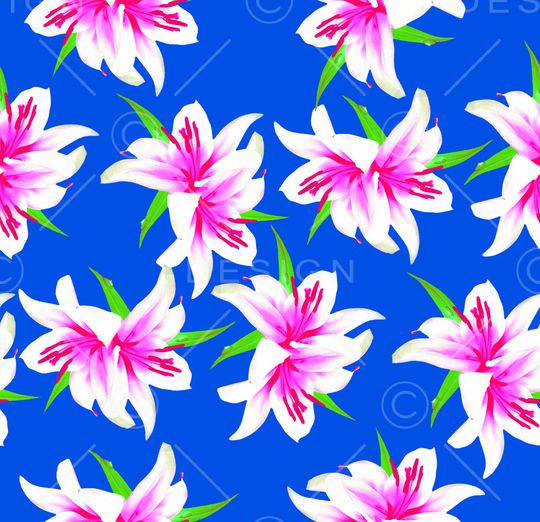 百合花印花华亿平台图片