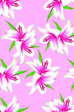 百合花印花华亿平台图片