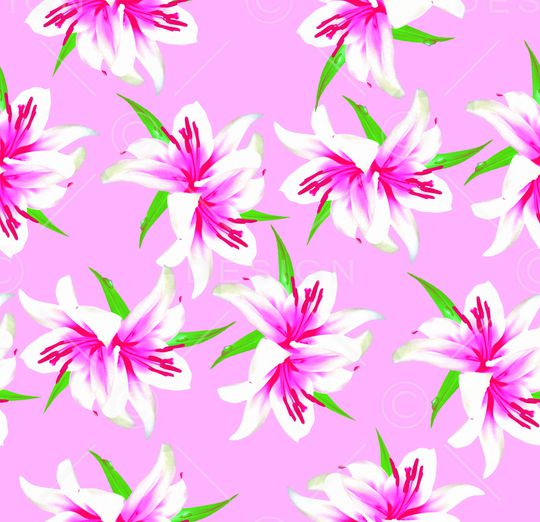 百合花印花华亿平台图片