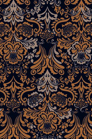 精美复古花纹印花华亿平台图片