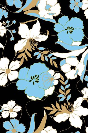 花卉印花华亿平台图片