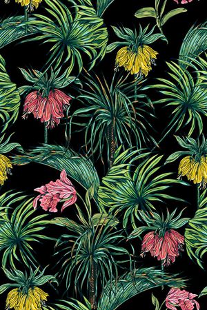 热带风情印花华亿平台图片