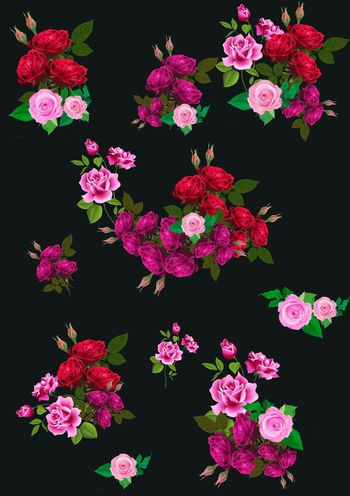 539377-靓丽3D花卉