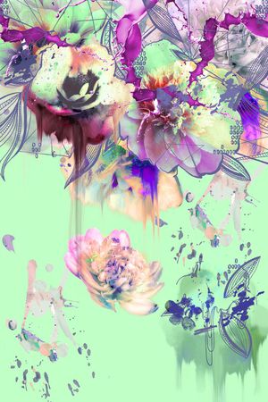 花卉印花华亿平台图片