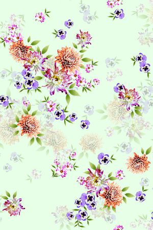 花卉印花华亿平台图片