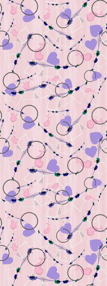 爱心   圆圈  几何印花华亿平台图片