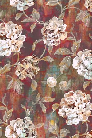 大花卉印花华亿平台图片