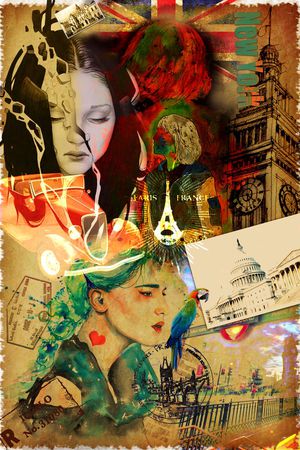 创意服装面料印花华亿平台图片