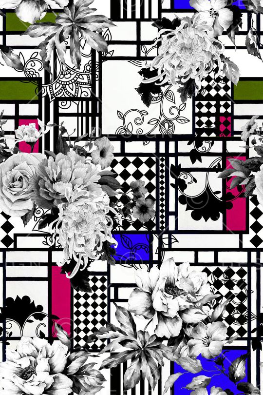 几何印花华亿平台图片