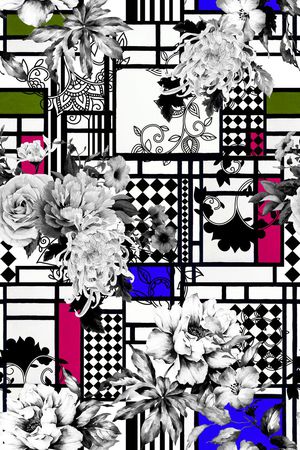 几何印花华亿平台图片