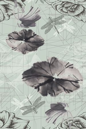 中国风印花华亿平台图片