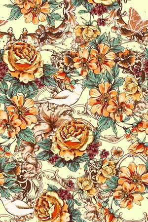 花朵印花华亿平台图片